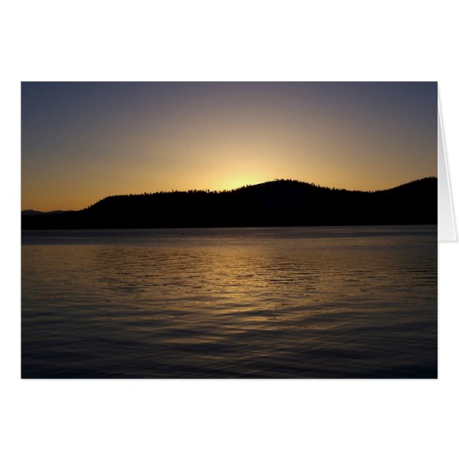 Cartão Sunset do ouro (Frente Horizontal)