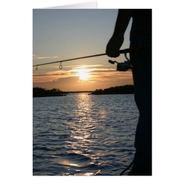 Cartão Sunset do Pescador (Frente)