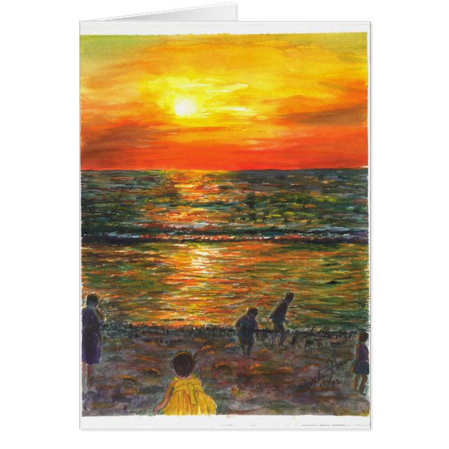Cartão Sunset Havaiano (Frente)