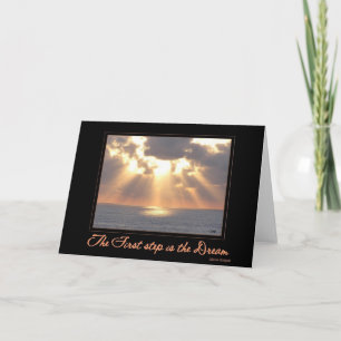Cartão Sunset Inspiration card: First Step is the Dream
