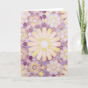 Cartão 'Sunset' Islamic geometry greeting card