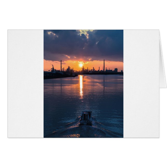 Cartão Sunset Japan Sky (Frente Horizontal)