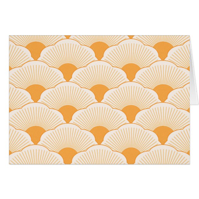 Cartão Sunset, laranja tonal, textura concreta (Frente Horizontal)