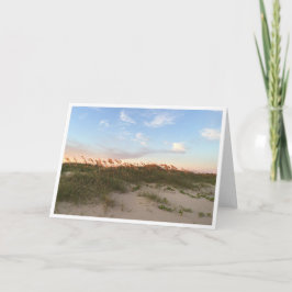 Cartão Sunset na praia