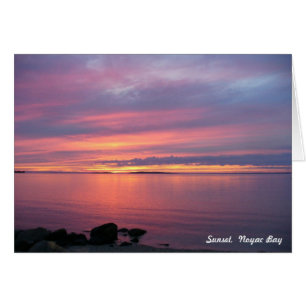 Cartão Sunset, Noyac Bay