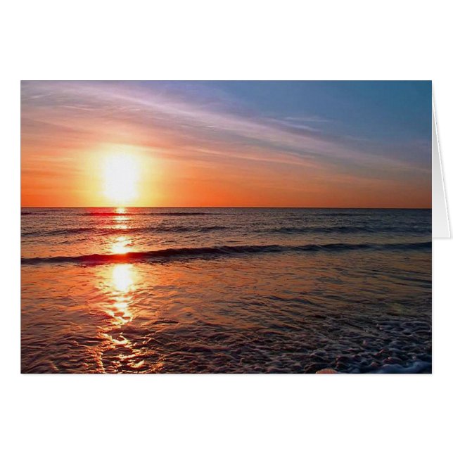 Cartão Sunset On Water (Frente Horizontal)