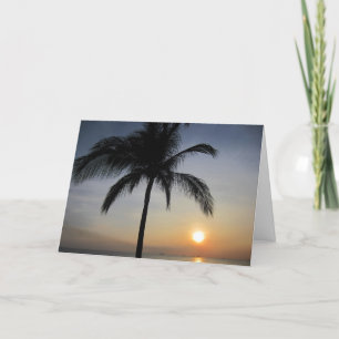 Cartão sunset palm