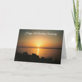 Cartão Sunset Personalizado 50º Aniversário de Casamento