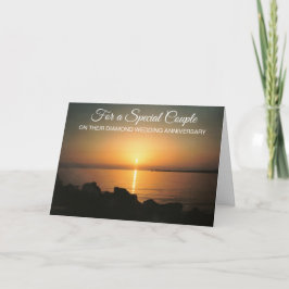 Cartão Sunset Personalizado 60º Aniversário de Casamento