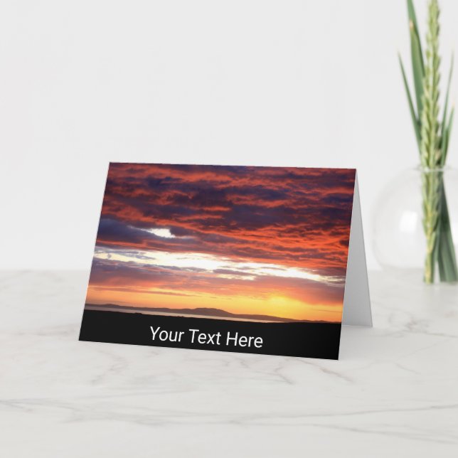 Cartão Sunset personalizável em Islay, Escócia (Frente)