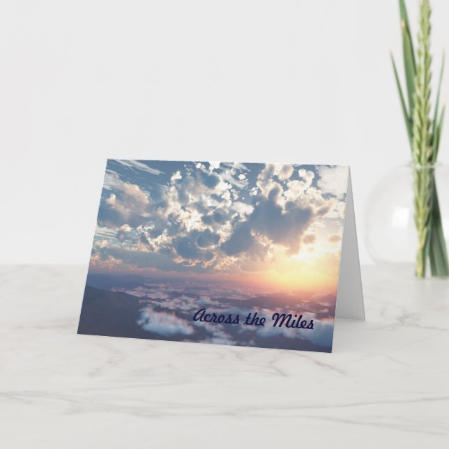 Cartão Sunset Sky na Carteira de Aniversário de Miles (Frente)