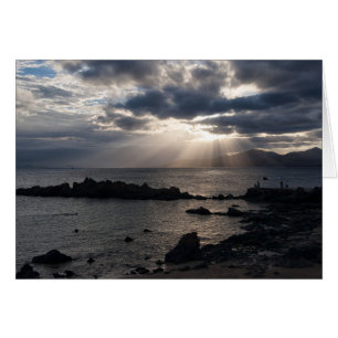 Cartão Sunset sobre Lanzarote