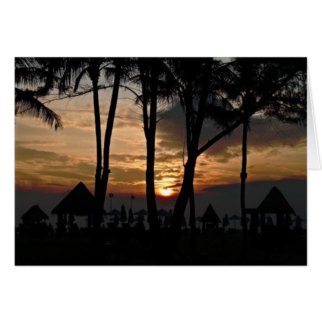 Cartão sunset thialand laranja (Frente horizontal)