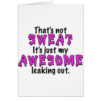 Cartão Suor impressionante