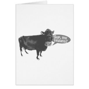 Cartão 'sup meus vegans