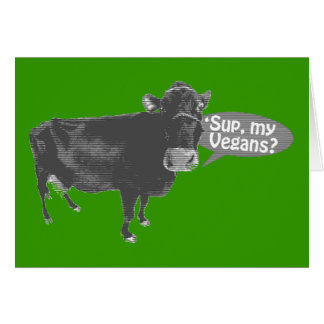 Cartão 'sup meus vegans