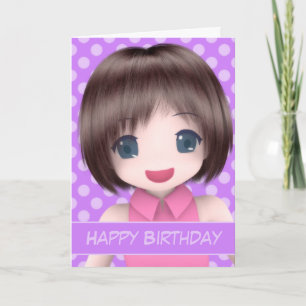 Cartão Super Anime Birthday Card
