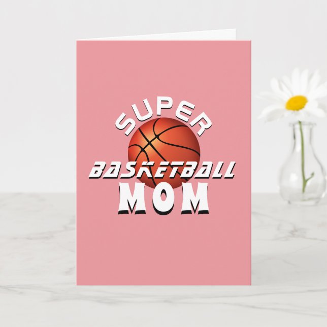 Cartão Super Basquete Mãe Esportiva Dia da Mãe (Planta pequena)
