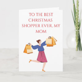 Cartão Super Christmas shopper mom
