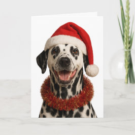 Cartão Super cute Dalmation Christmas card
