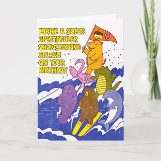 Cartão Super Espetacular Showstopping Splash Aniversário