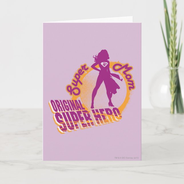 Cartão Super Hero Original da Super Mãe (Frente)