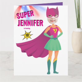 Cartão Super-herói da Fab Garota Incrível
