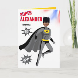 Cartão Super Herói Espantoso Garoto Único Fabuloso Aniver