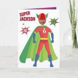 Cartão Super Herói Garoto Aniversário Incrível Presente E