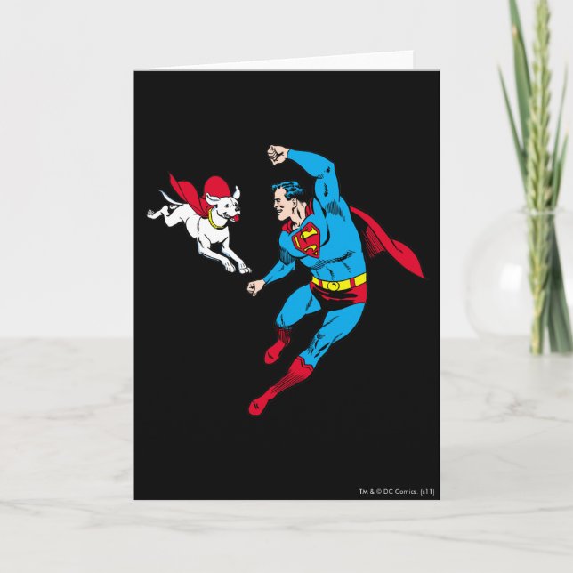 Cartão Super-homem e Krypto 2 (Frente)