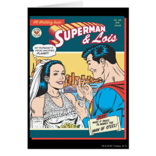 Cartão Super-Homem e Lois Comic