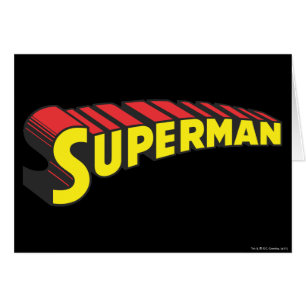 Cartão Super-Homem Logotipo vermelho amarelo