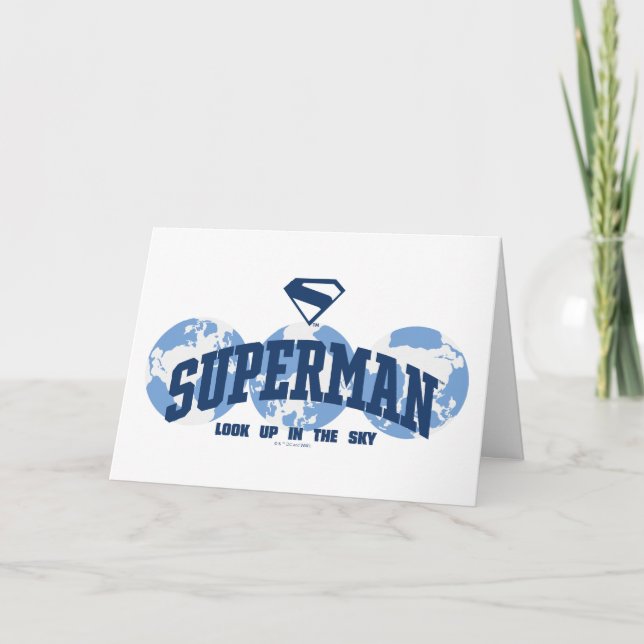 Cartão Super-Homem no Mundo (Frente)