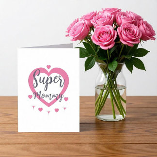 Cartão Super Mommy Personalized Best Mom Gift Card
