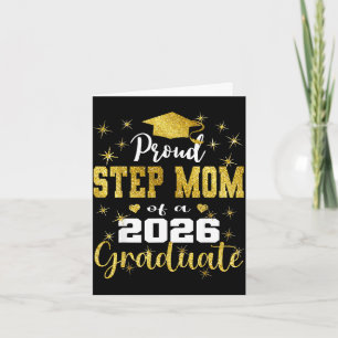 Cartão Super orgulhosa madrasta da formatura do graduado 