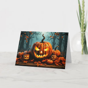 Cartão Super Spooky Halloween Pumpkins