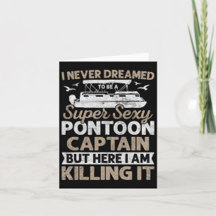 Cartão Super Y Pontoon Capitão Gifts Engraçado Pontoon Bo