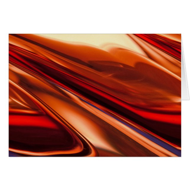 Cartão Superfície Cintilante Laranja Vermelha (Frente Horizontal)