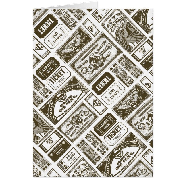 Cartão Supergirl Admite Um Padrão Castanho (Frente)