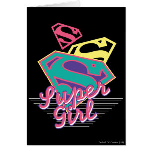 Cartão Supergirl Cursive