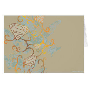 Cartão Supergirl Dourada e Brown