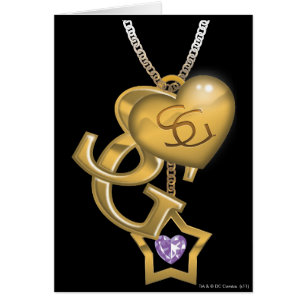 Cartão Supergirl Dourado Locket