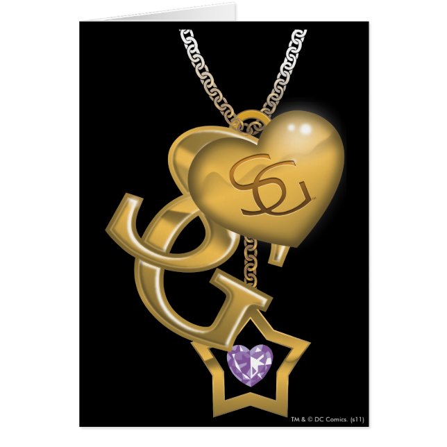 Cartão Supergirl Dourado Locket (Frente)