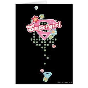 Cartão Supergirl Flower Madness