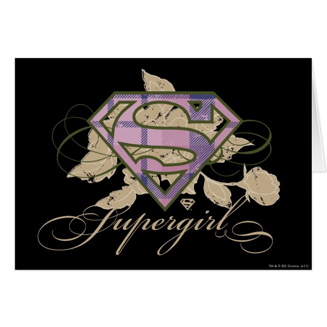 Cartão Supergirl Flowers (Frente Horizontal)