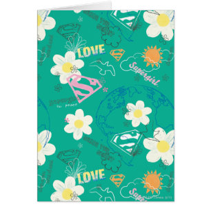 Cartão Supergirl for Peace Pattern