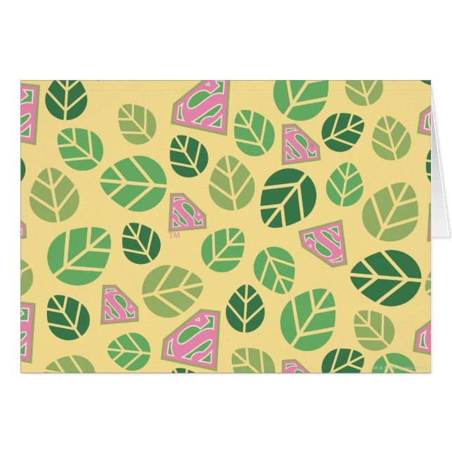 Cartão Supergirl Leaf Pattern (Frente Horizontal)