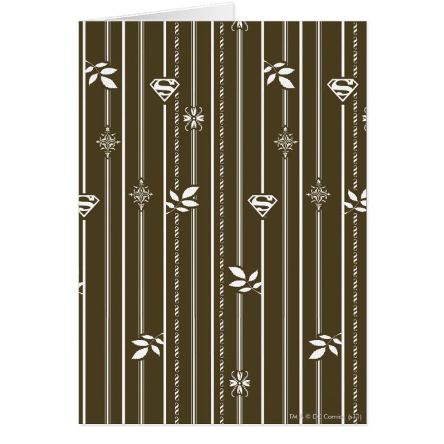 Cartão Supergirl Leaf Pattern Brown (Frente)