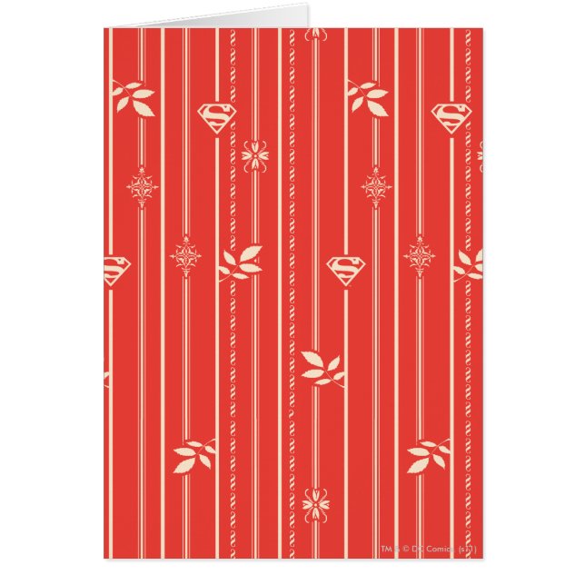 Cartão Supergirl Leaf Pattern Red (Frente)