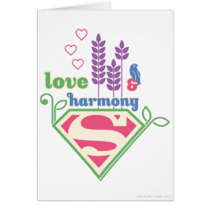 Cartão Supergirl Love & Harmony